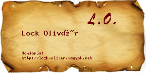 Lock Olivér névjegykártya
